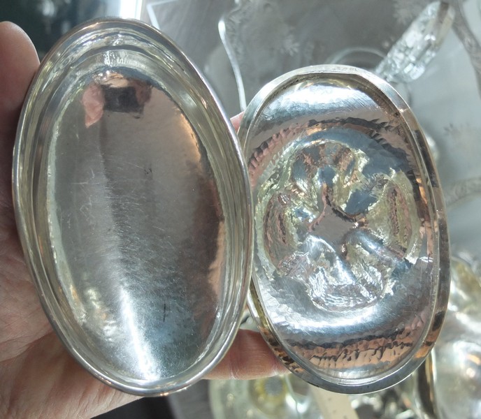  серебряная маслёнка, серебро 800 проба, Венеция, Италия  фото 5