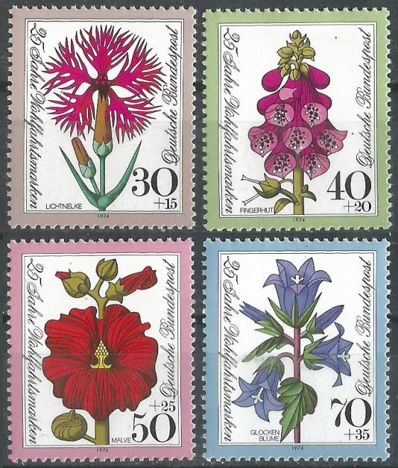 ФРГ. 1974 г. Флора. Полевые цветы. MNH