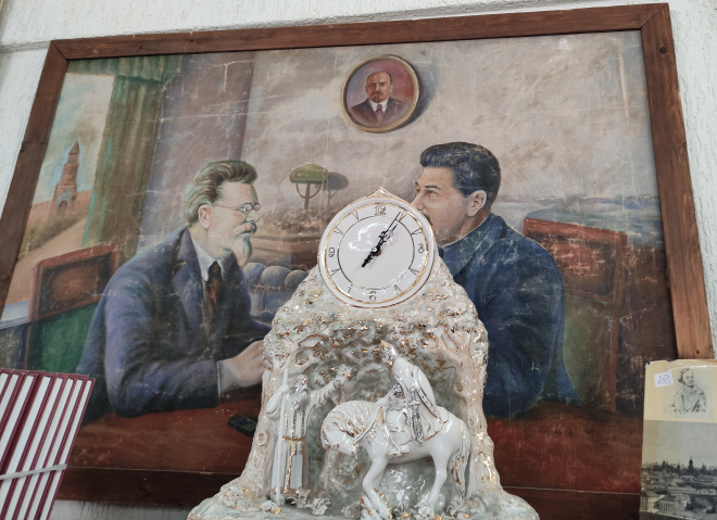картина Сталин и Калинин, холст, масло, НХ