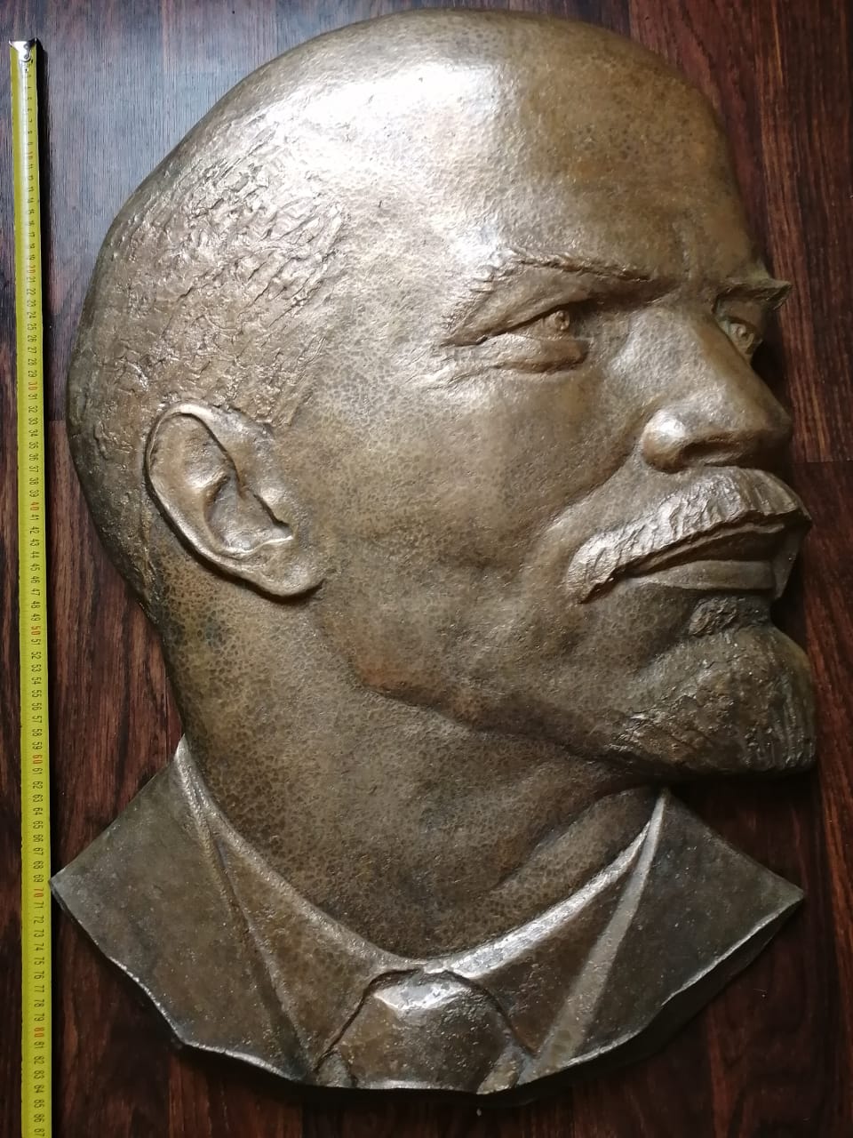 бронзовый барельеф Ленин, старый,большой,тяжёлый
