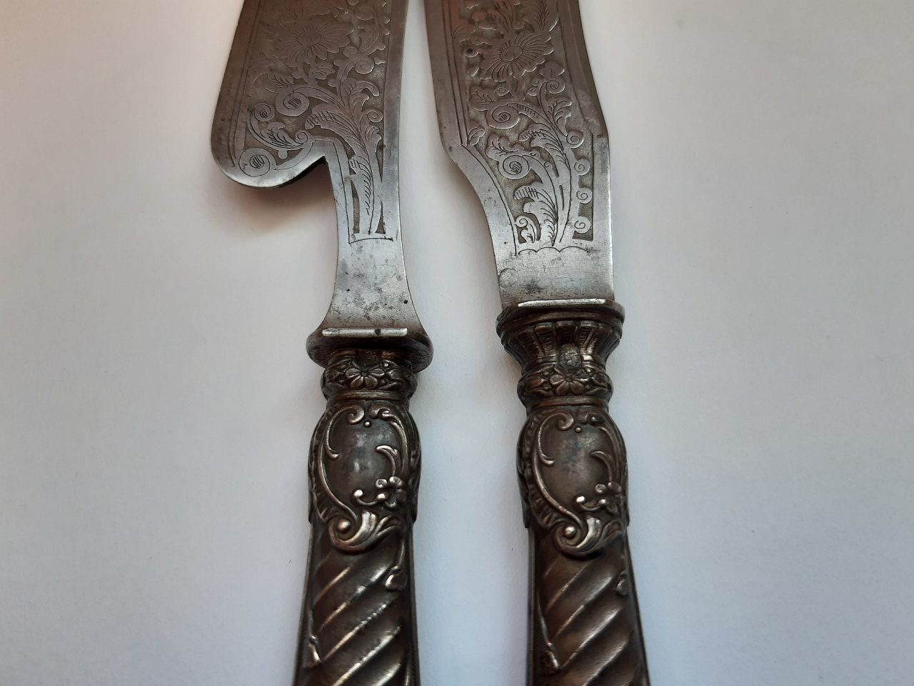Столовое серебро: Ножи десертные. Серебро.Франция. 19 век. фото 5