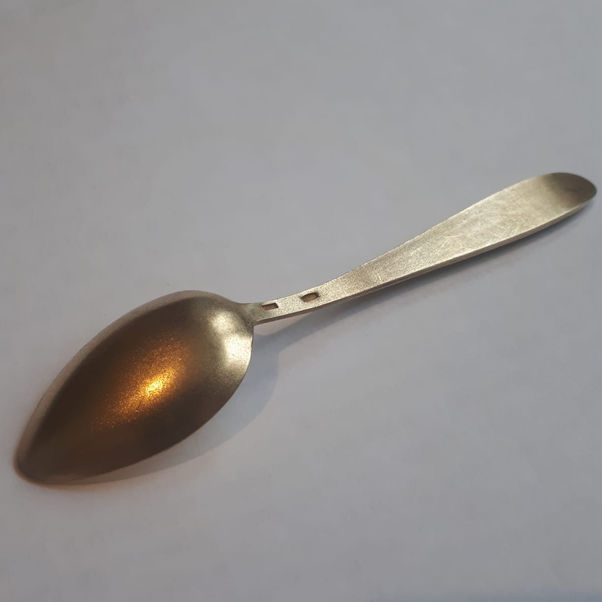 Серебряная кофейная ложка серебро 875 проба позолота эмаль 2 фото 2