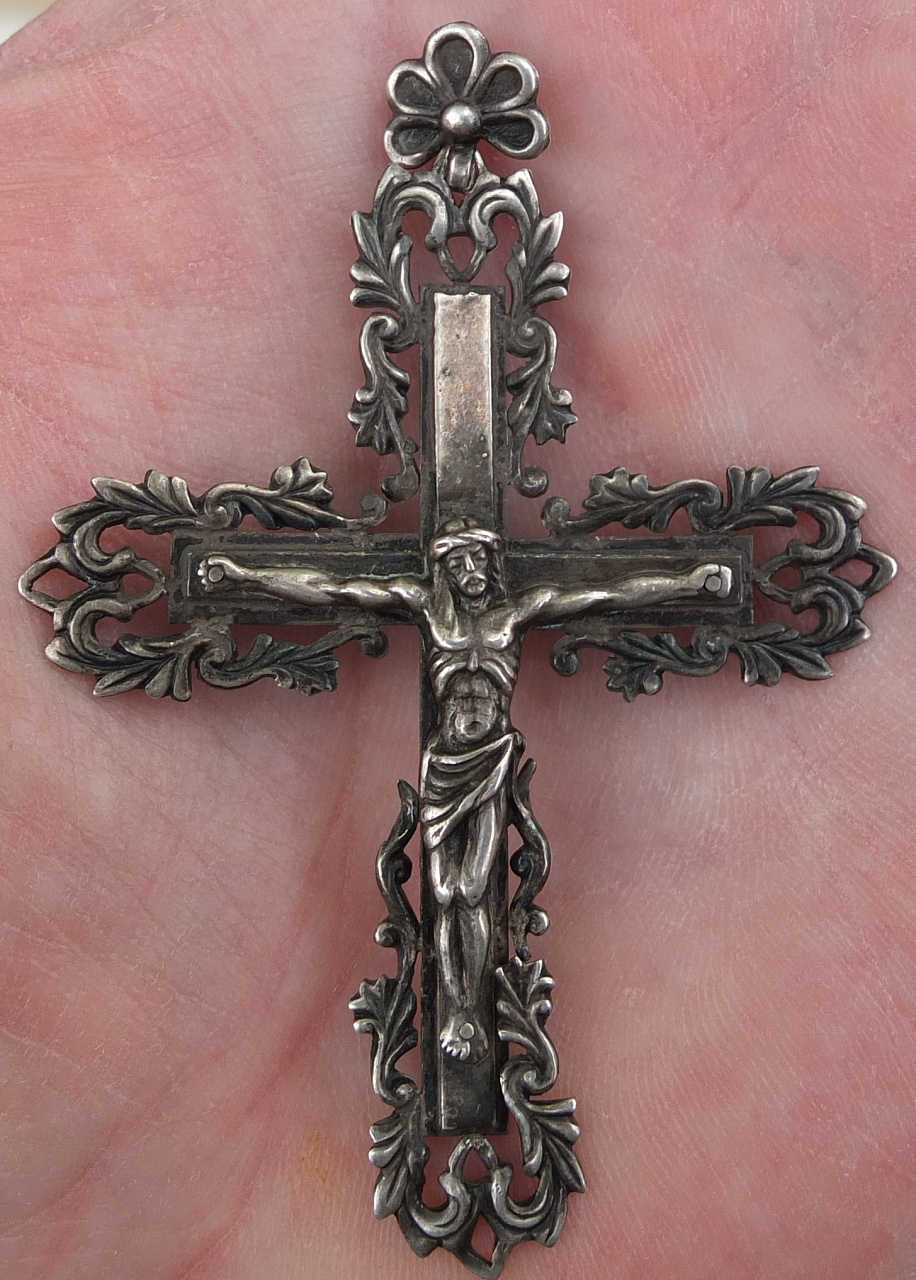 серебряный крест распятие, серебро 875 проба фото 4