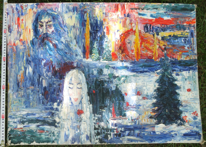 картина Зимняя Фантазия, художник Логачёв А., 1969 год