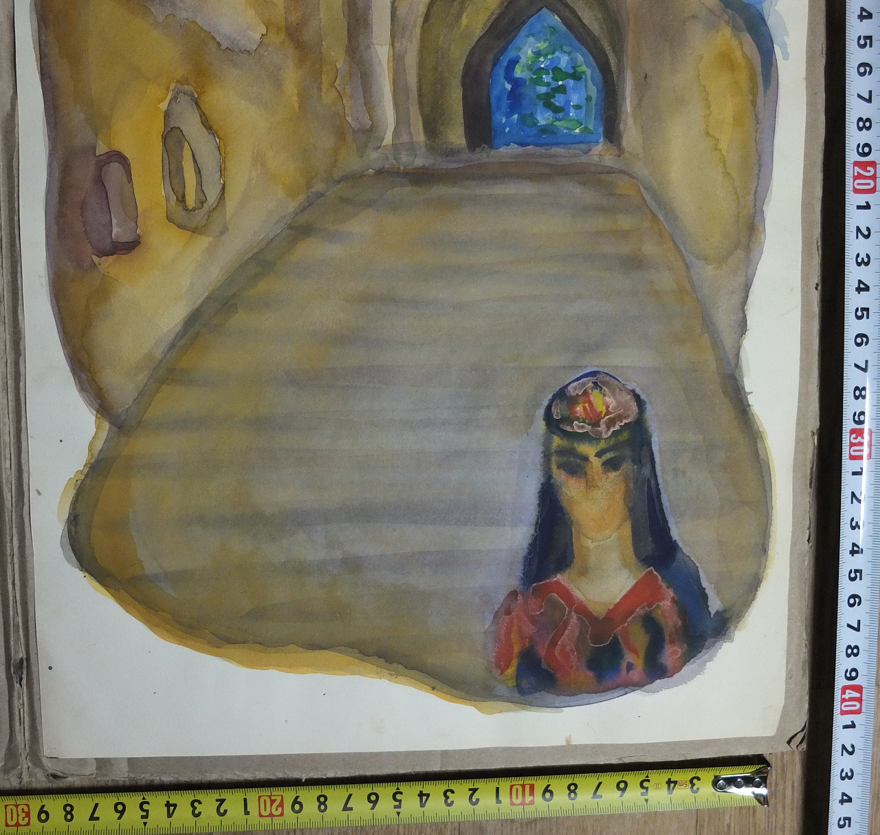 акварель Восточная Дева, акварель, художник Павел Кузнецов, начало  20го века, царская Рос фото 3
