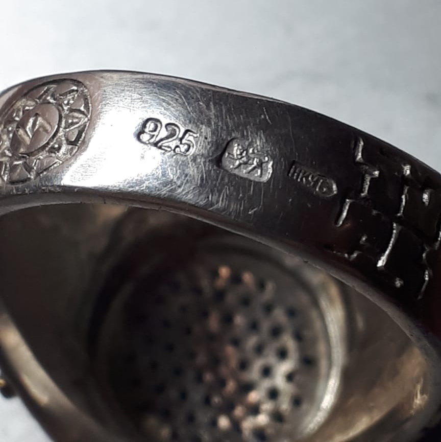 серебряный перстень  925 пробы Рыцарь без страха и упрёка,сапфиры фото 4