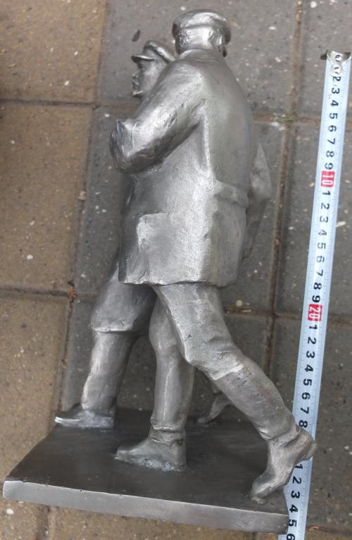 статуэтка Ленин с телохранителем, силумин, СССР фото 6