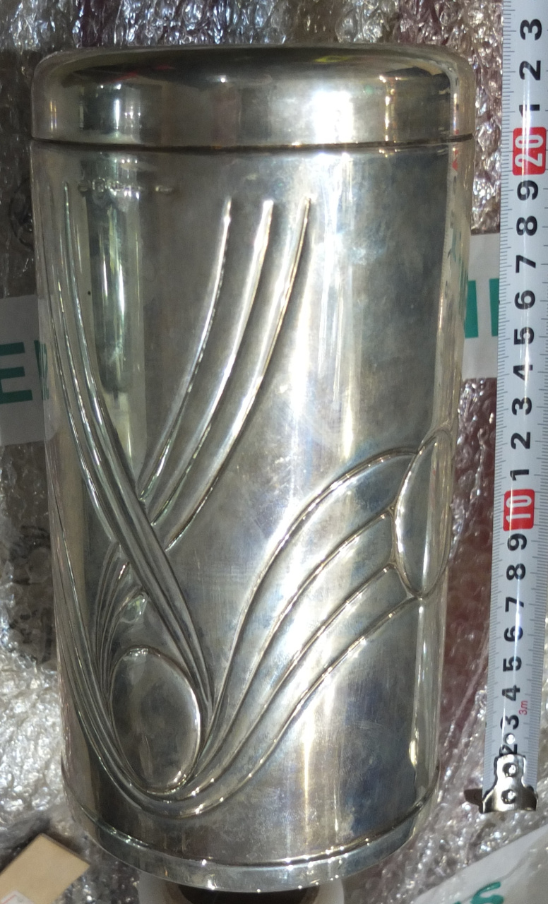 серебряное ведёрко-термос для бутылки шампанского, ручная работа, Италия 