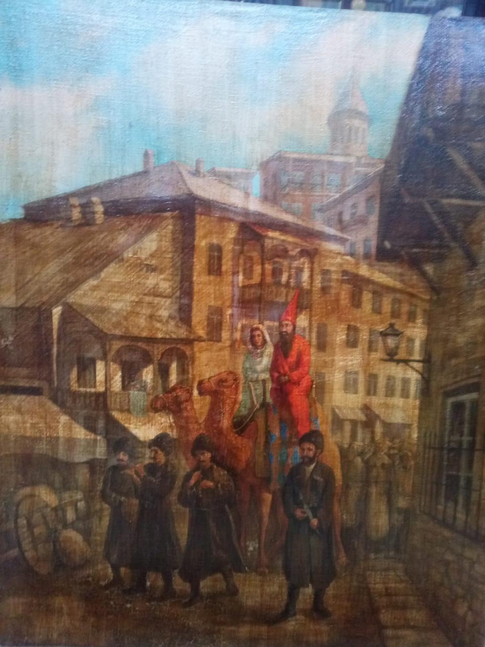 картина Восточная свадьба, ,холст, масло, НХ, конец 19 века