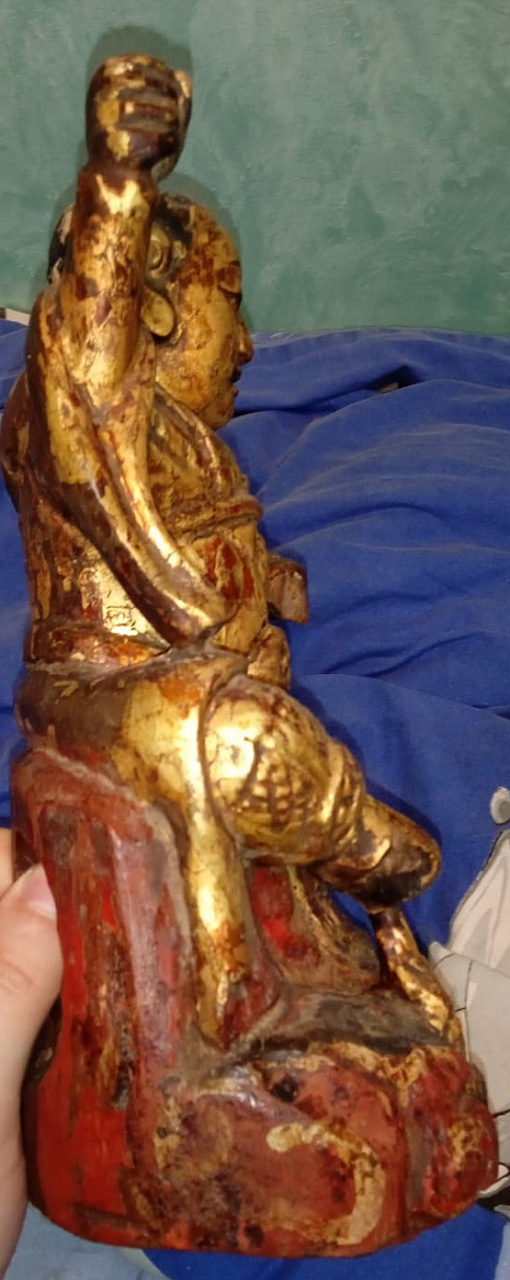 деревянная статуэтка Будда, 18 век фото 5