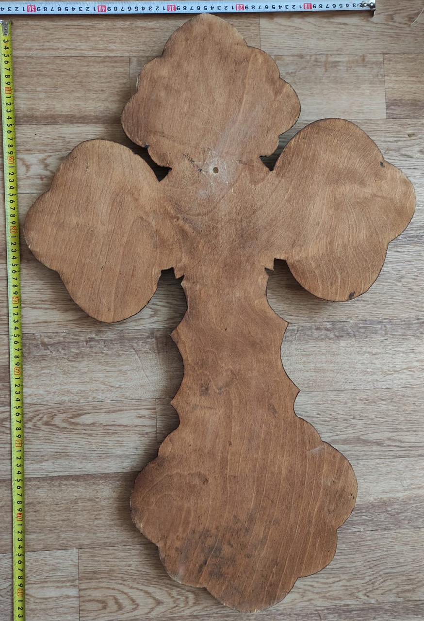 деревянный крест распятие ,большой, ручная авторская работа фото 2