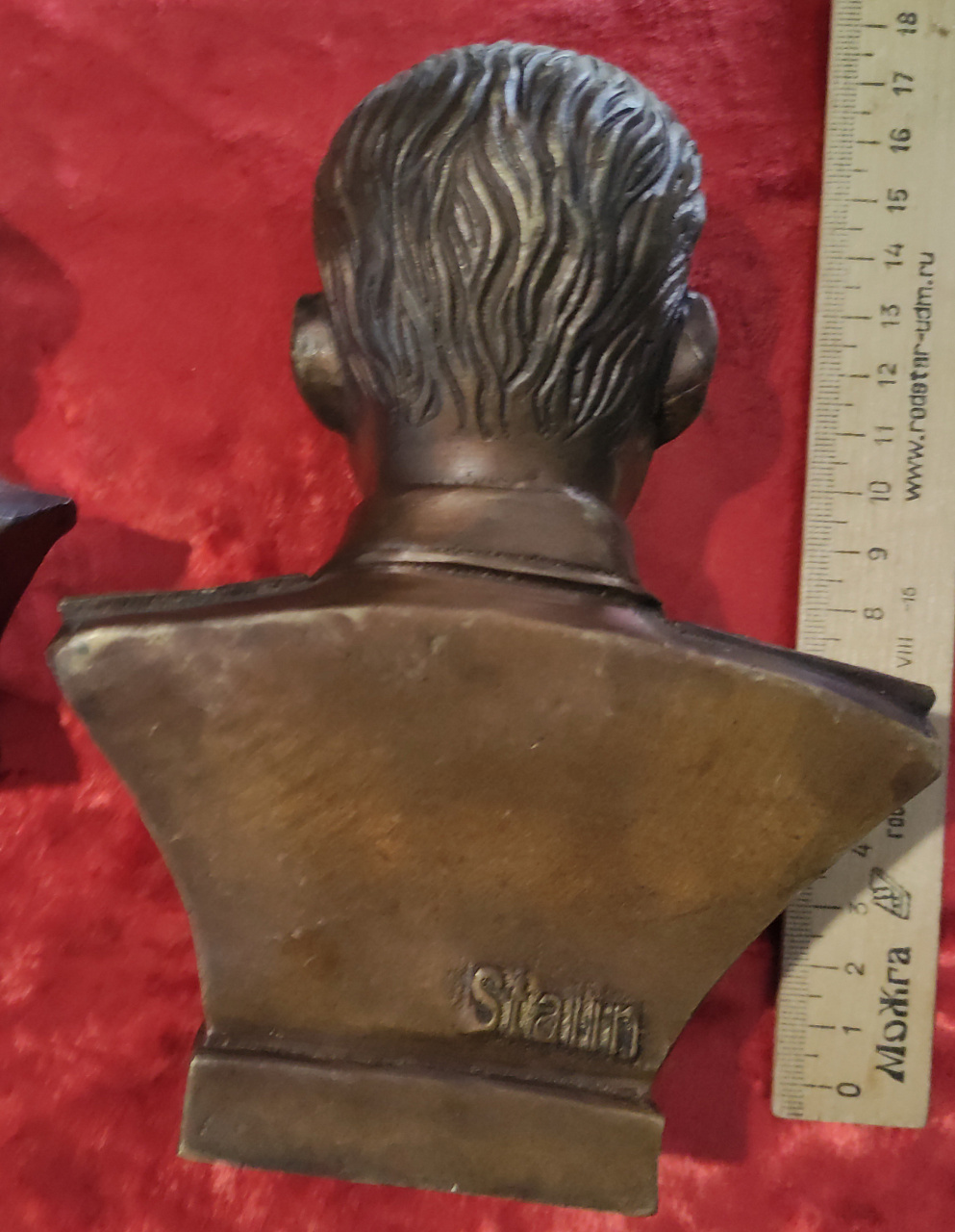 бронзовый бюст Сталин, высота 15 см ​​​​​​​ фото 2