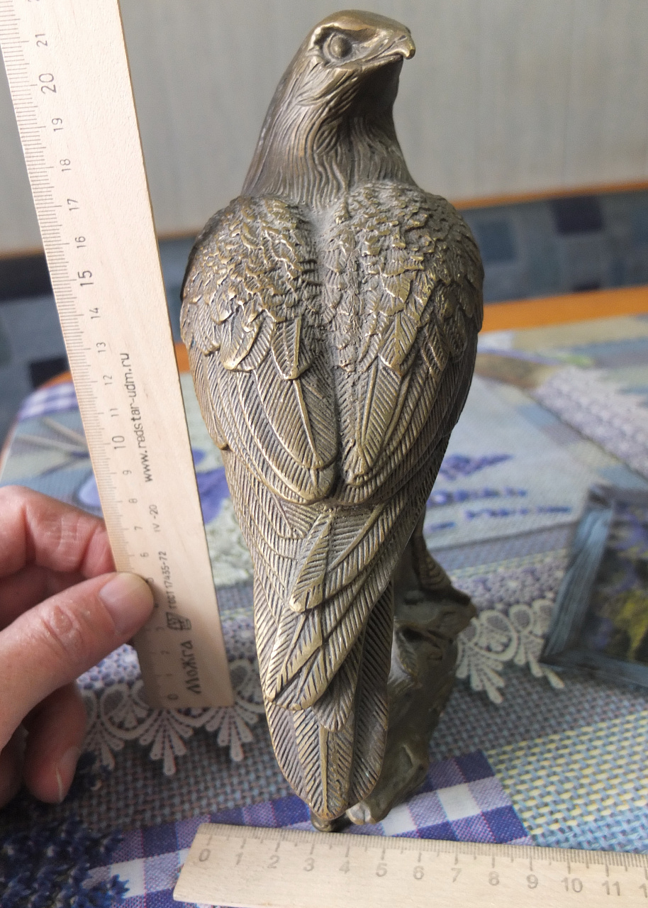 бронзовая статуэтка Сокол, бронза, Китай фото 3