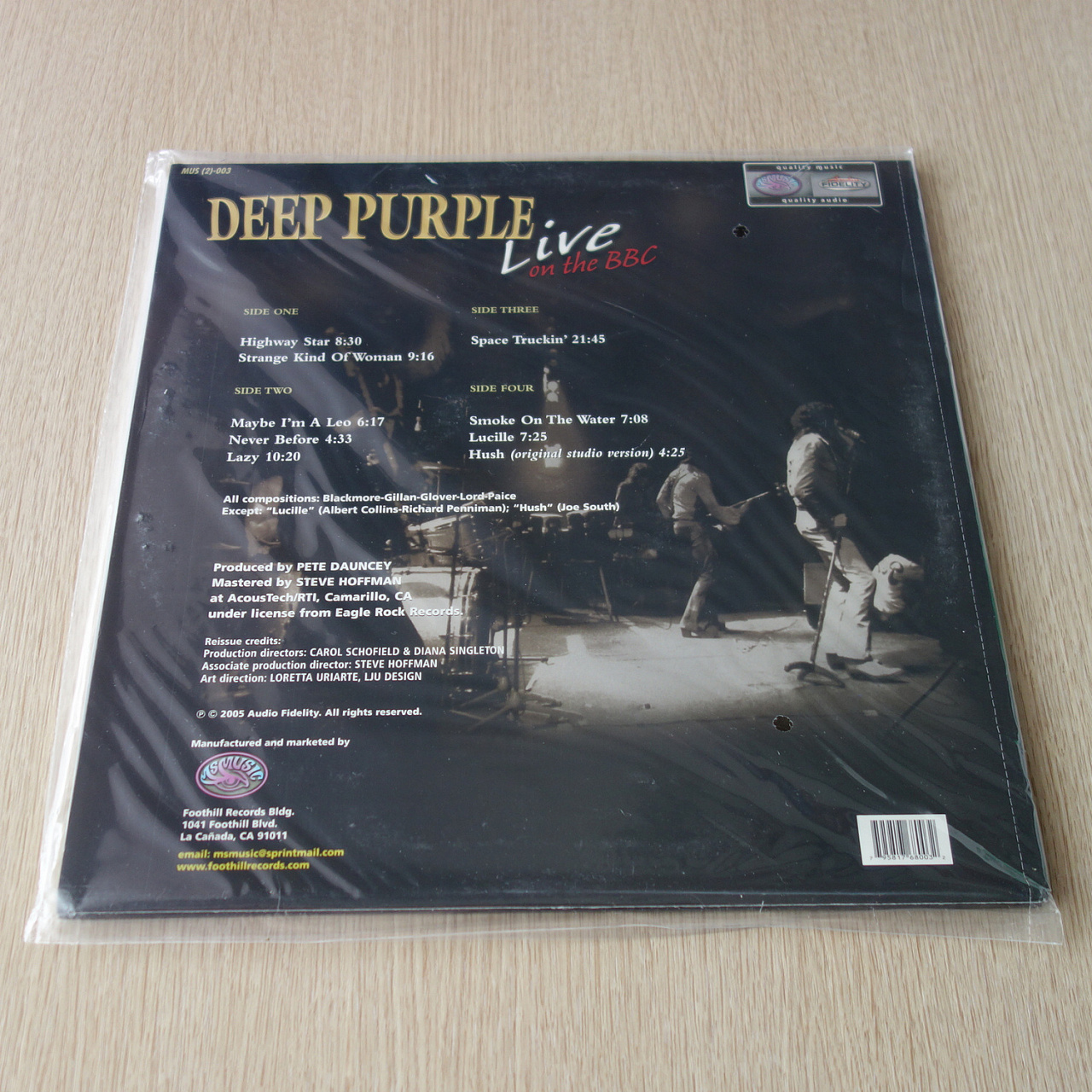 Deep Purple - Live On The BBC 2LP 2005 US, NEW, Sealed, Mastered By Steve Hoffman фото 4