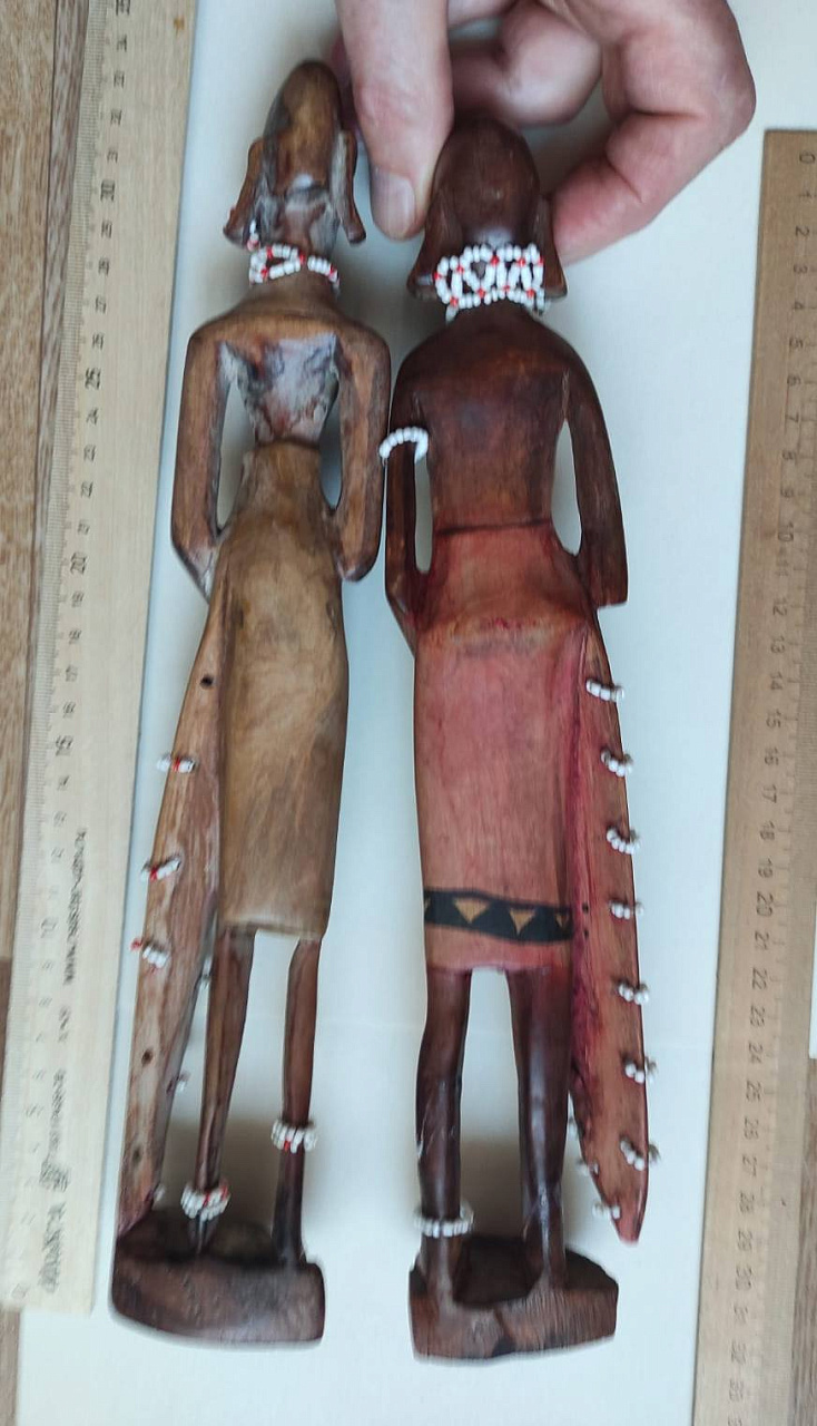 деревянные африканские обрядовые статуэтки пара, резьба по дереву фото 6