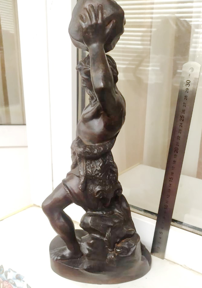 чугунная статуэтка Геракл, Касли, 1953 год  коллекционная фото 2