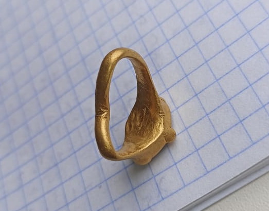 золотой перстень , старый, коллекционный, вес 6,2 гр фото 4
