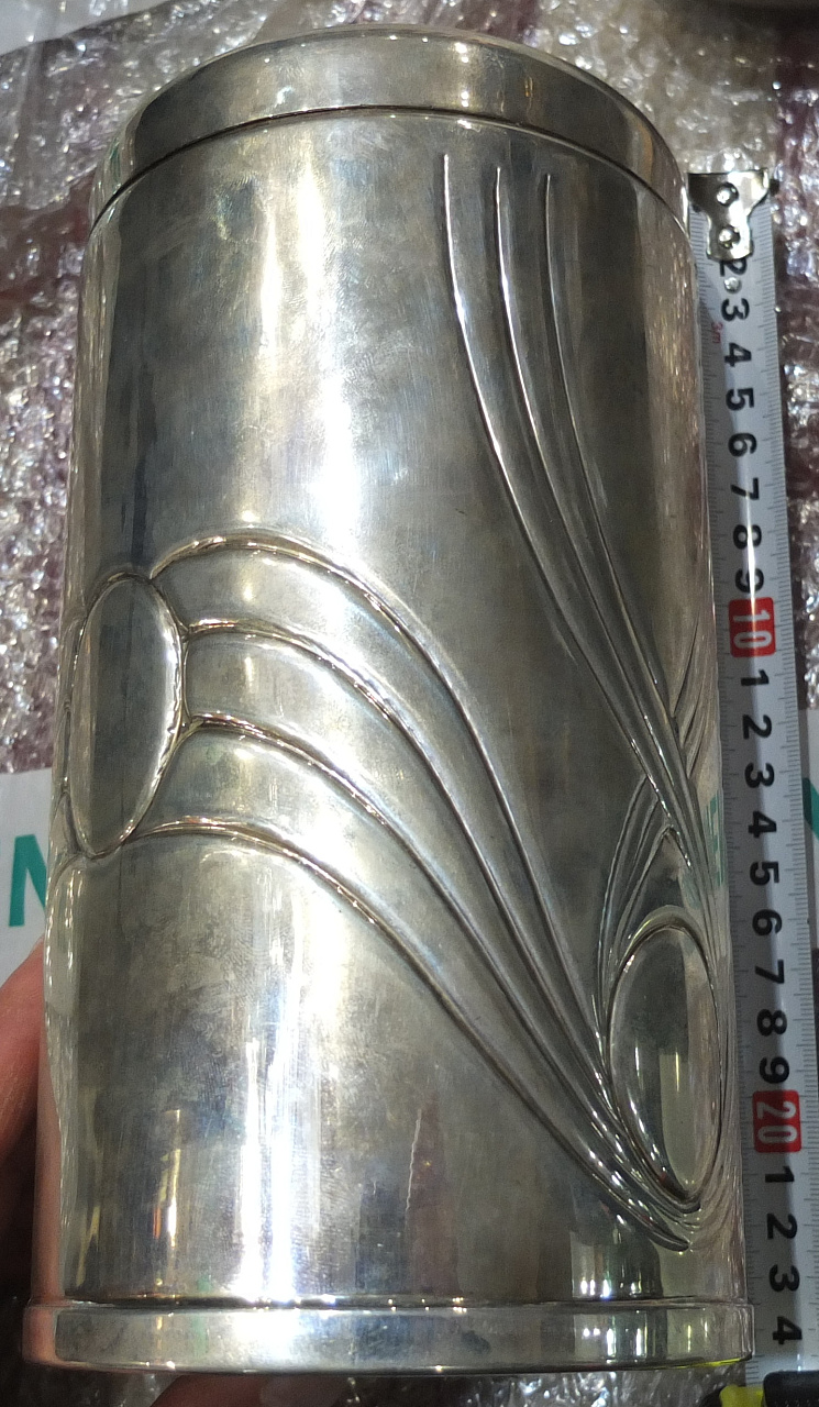серебряное ведёрко-термос для бутылки шампанского, ручная работа, Италия  фото 6