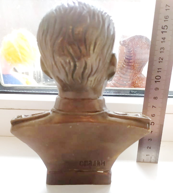 бронзовый бюст Сталин, высота 20 см ​​​​​​​ фото 2