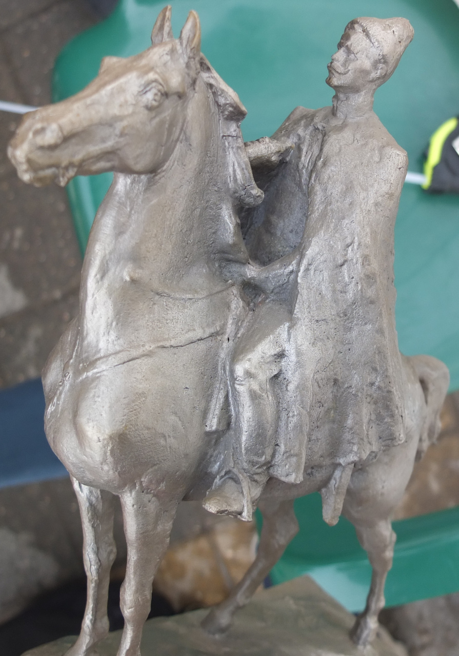 силуминовая статуэтка Чапай на коне, Монументскульптура, СССР