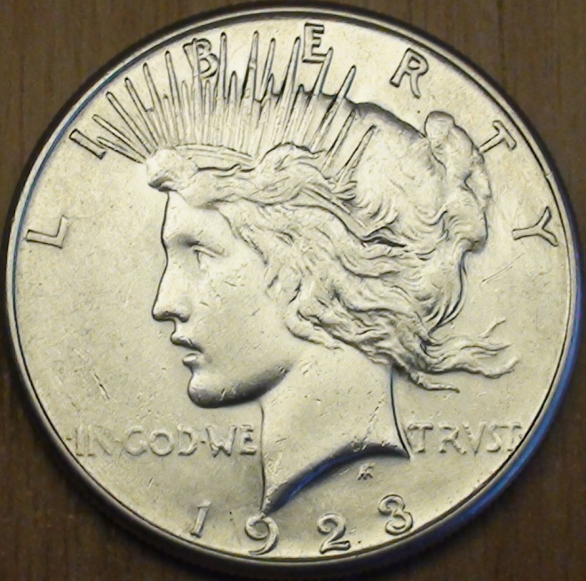 1 доллар 1923г. Мирный доллар.