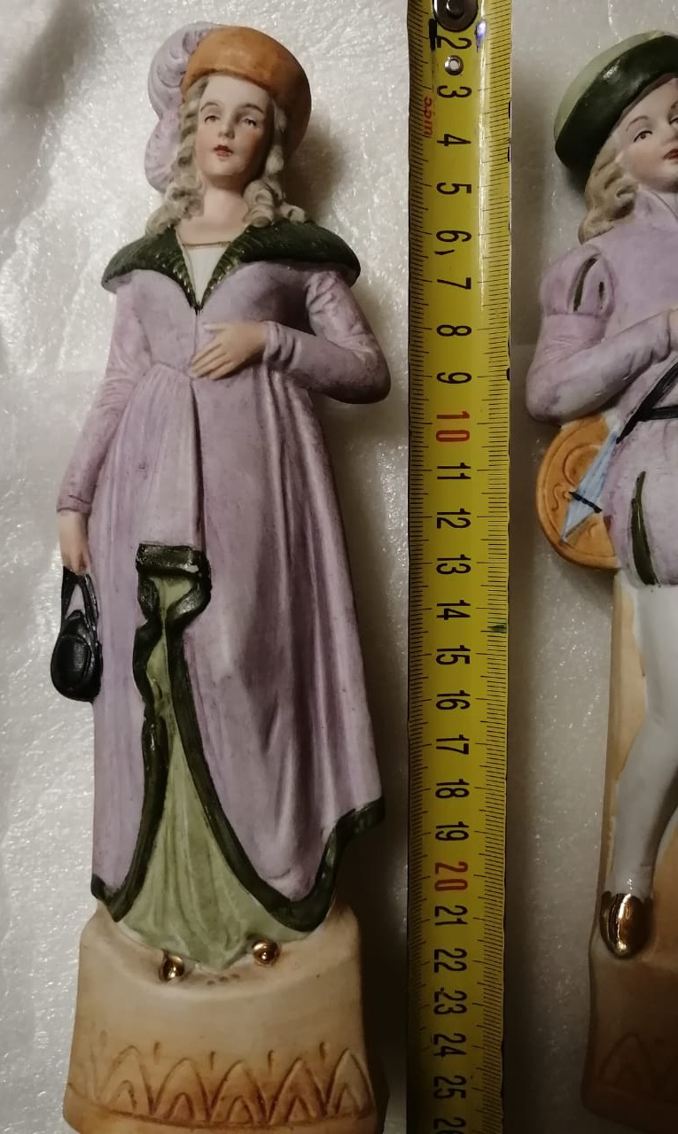 фарфоровые статуэтки Принцесса и Принц, фарфор Германия, высота 25 см, начало 20го века фото 5