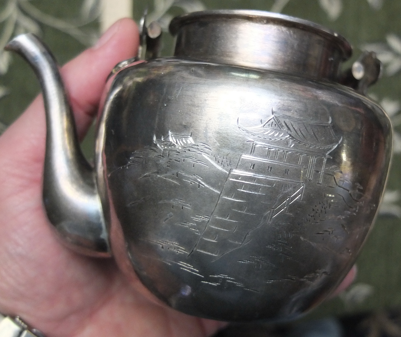 серебряный чайник заварочный, серебро, 960 проба, Китай фото 6