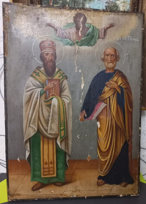 икона Василий и Пётр,19 век