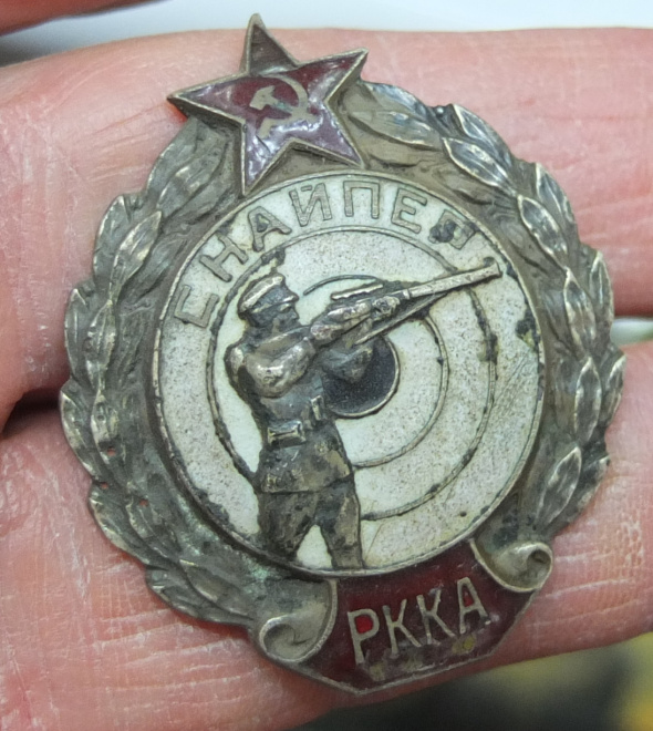 Знак Снайпер РККА, 1938 год, абсолютно редкий