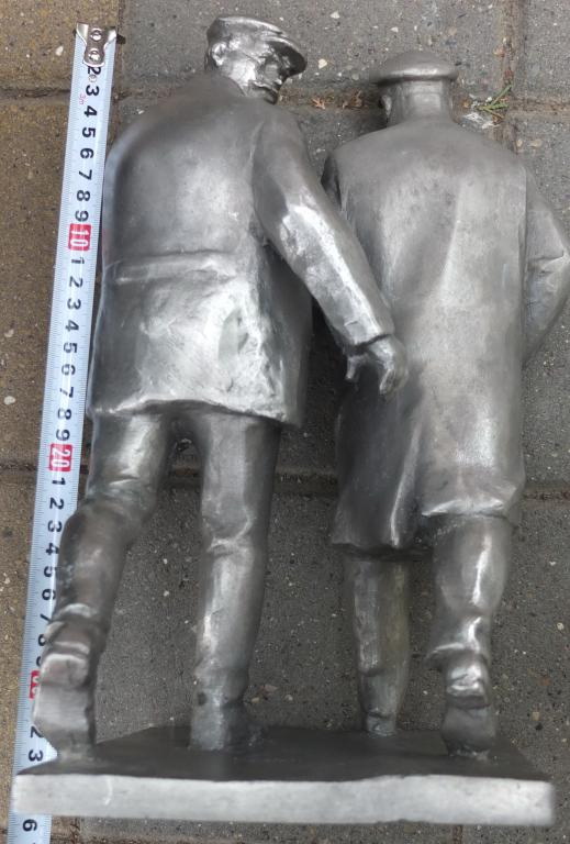 статуэтка Ленин с телохранителем, силумин, СССР фото 5