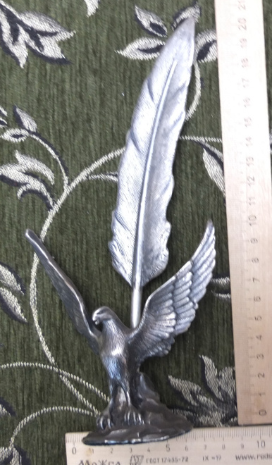 серебряная статуэтка Орёл с пером, стерлинговое серебро, Израиль