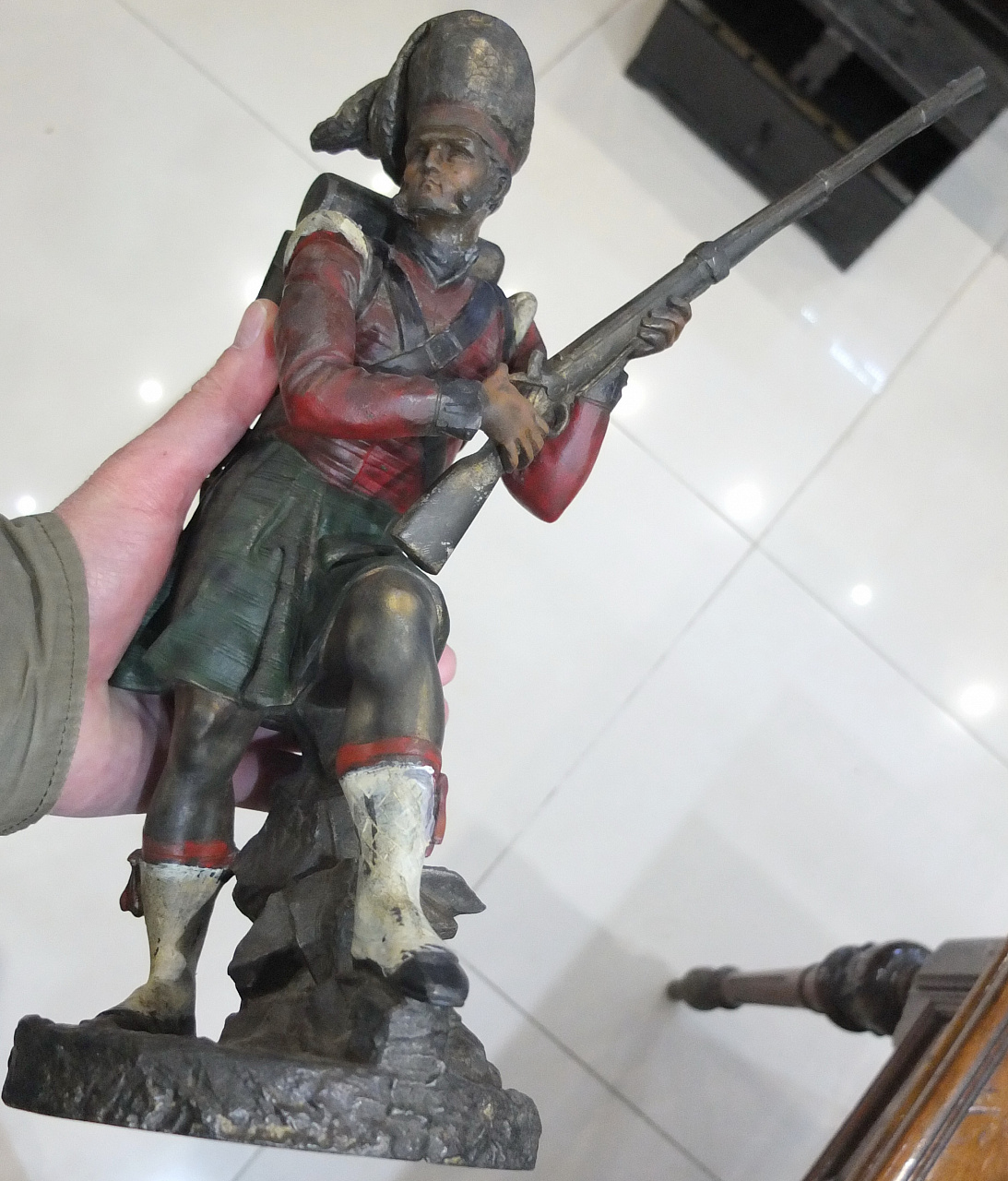 статуэтки Солдаты Мира,шпиатр, ручная роспись красками, 19 век фото 3