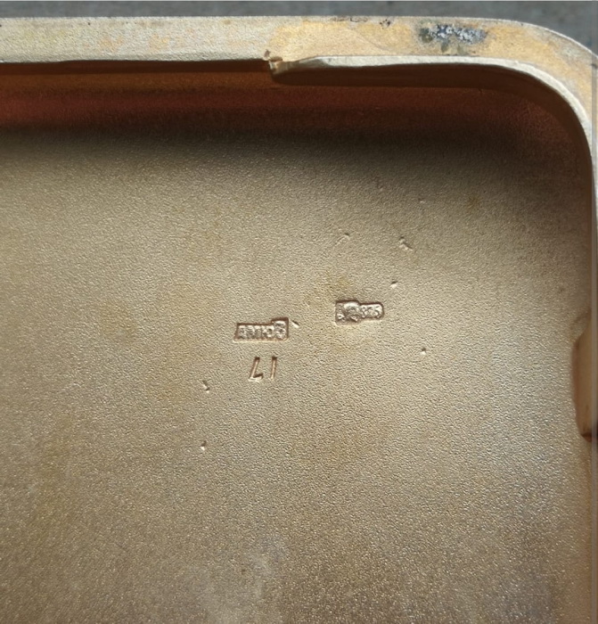 серебряный портсигар Глухарь, серебро 875 проба, в родной коробке, не  пользованный фото 2