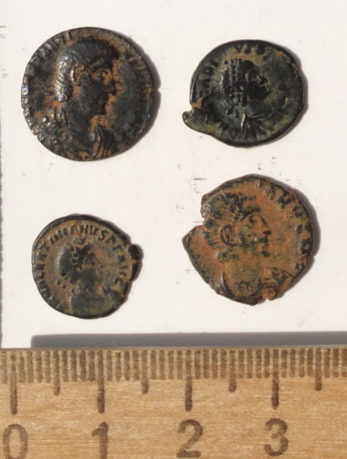 античные бронзовые римские монеты ассы, 3- 4 вв. н.э., коллекция