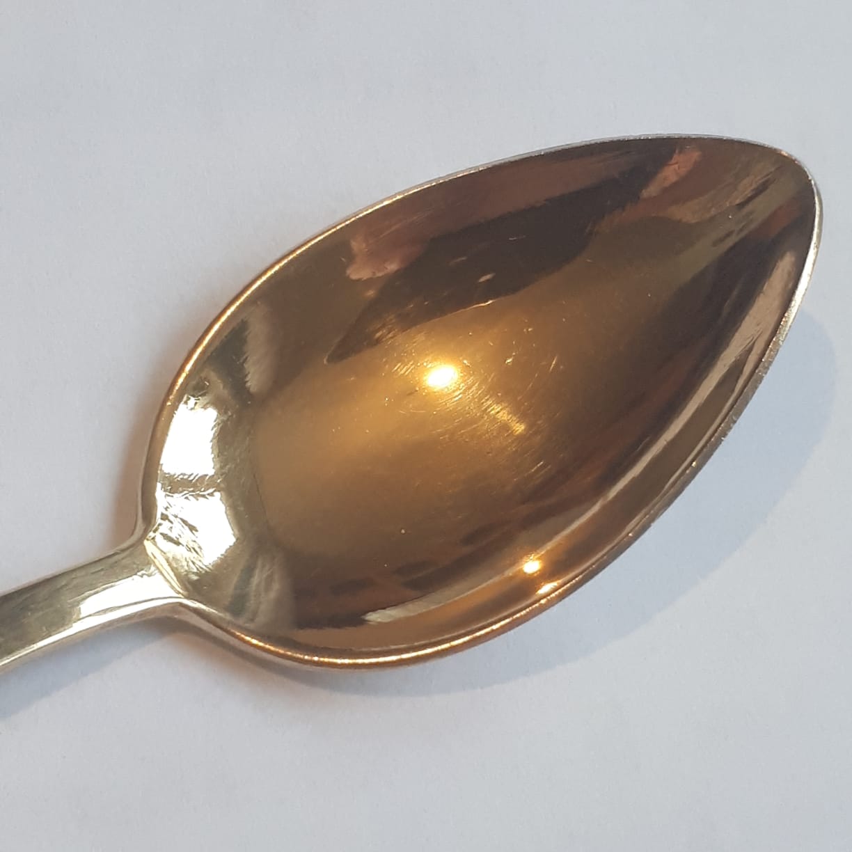Золоченая серебряная кофейная ложка 875 пррбы 3. фото 4