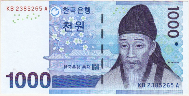 Южная Корея: 1000 вон (2007 г.)