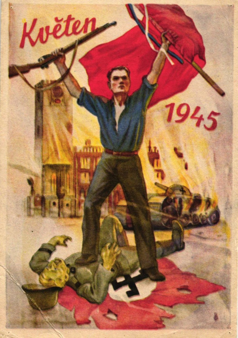 RAR!!!! Открытки "Пражское восстание" 1945 г. 2 шт. одним лотом
