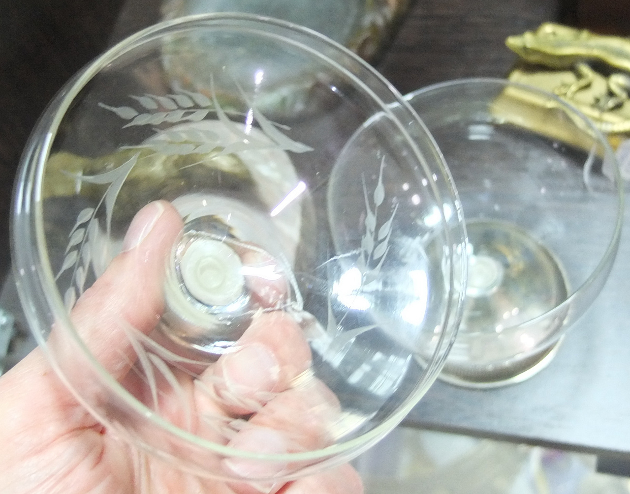 ваза стекло, серебро, гравировка, коллекционная, Англия фото 4