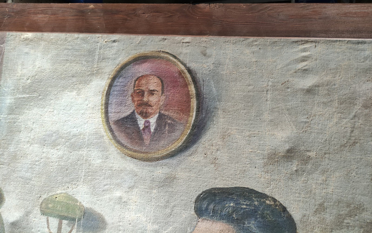 картина Сталин и Калинин , холст, масло, НХ 1930е фото 4