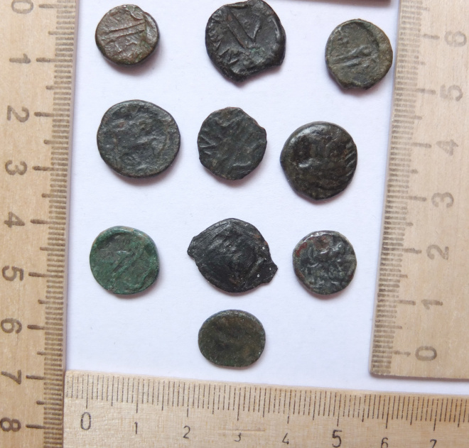 монеты Боспорское царство, медь, 10 штук 