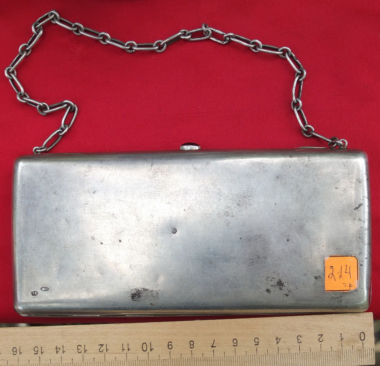 серебряный женский несессер,театральная сумочка, серебро 84 проба фото 2