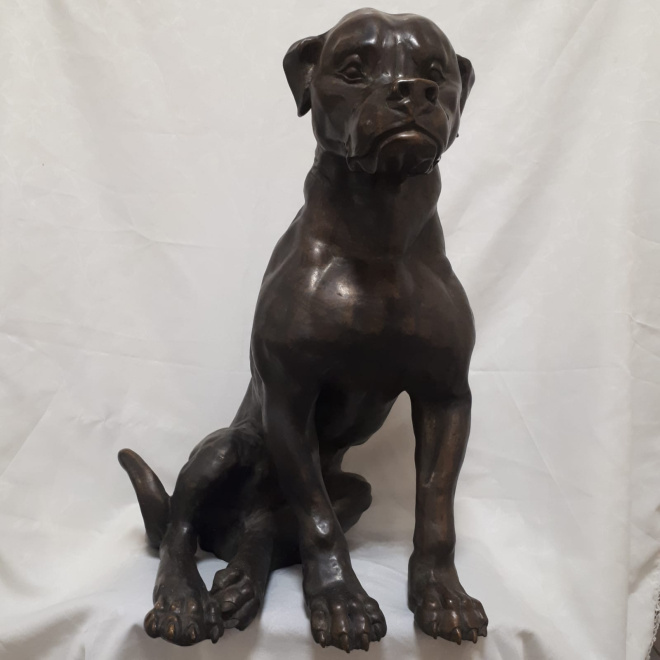 Большая бронзовая скульптура Собака