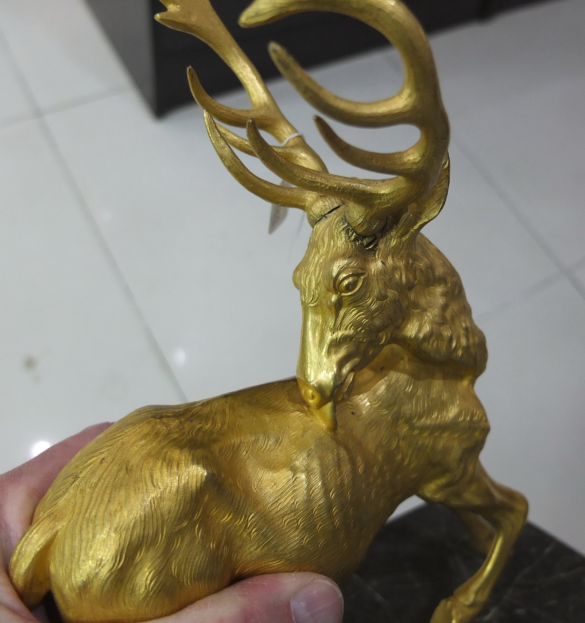 бронзовая статуэтка Золотой Олень, старая фото 3