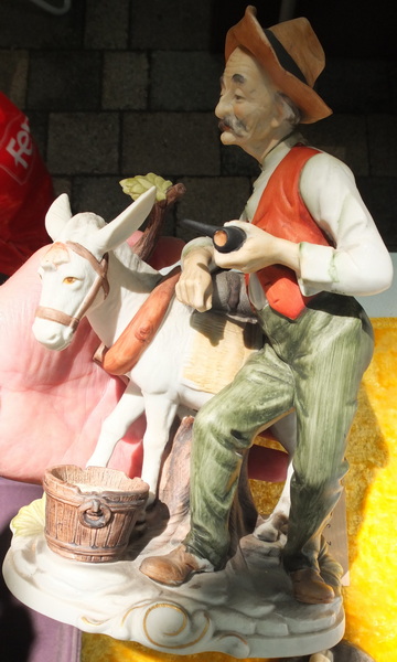 фарфоровая статуэтка Дедушка с осликом, фарфор Европа фото 6