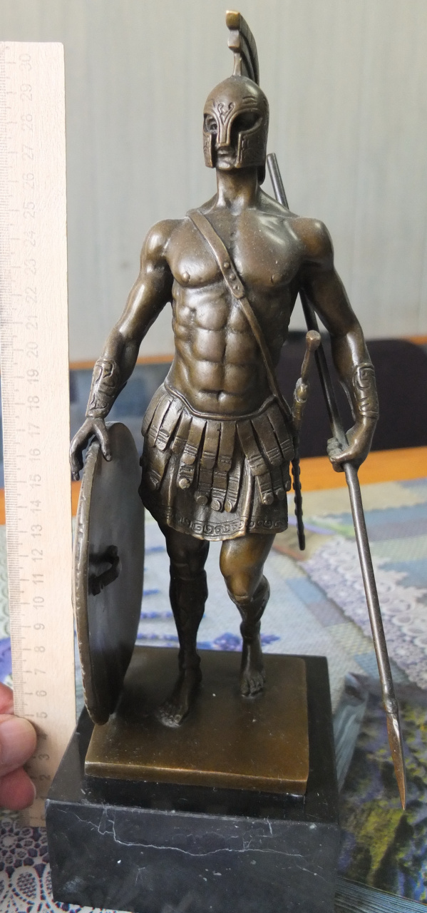бронзовая статуэтка Спартанец, современная бронза 