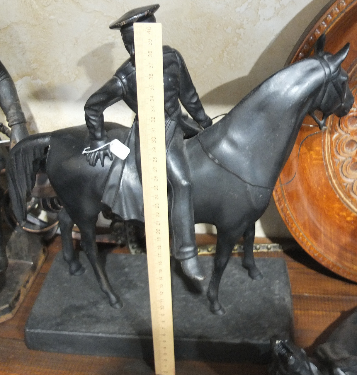 чугунная скульптура Казачок на коне, авторская, Касли, 1963 год высота 30 см фото 3