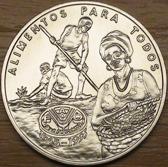 2000 песо 1995г. 50-я годовщина FAO.