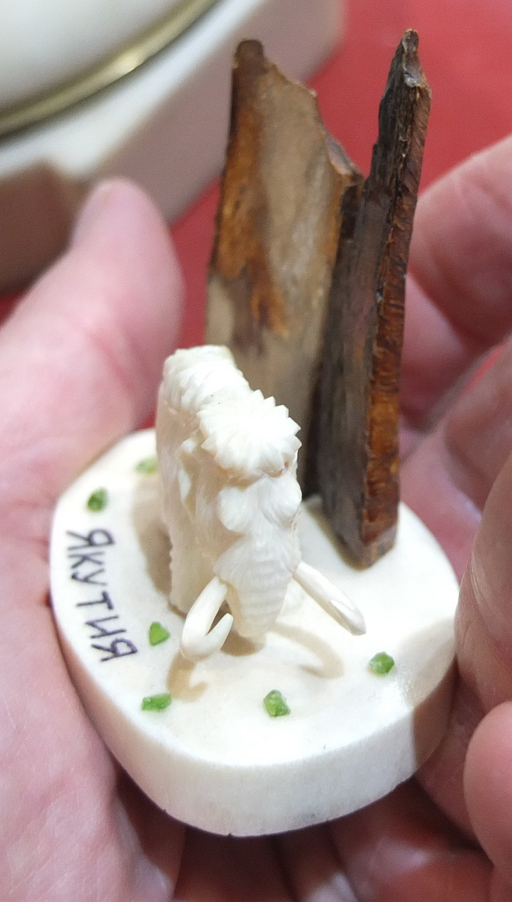 фигурка Мамонт , благородная кость, резьба по бивню мамонта фото 4