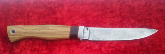 нож кухонной, для кухни, дамасская сталь