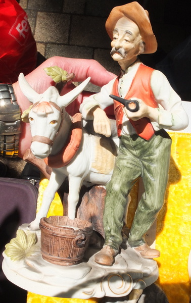 фарфоровая статуэтка Дедушка с осликом, фарфор Европа фото 3